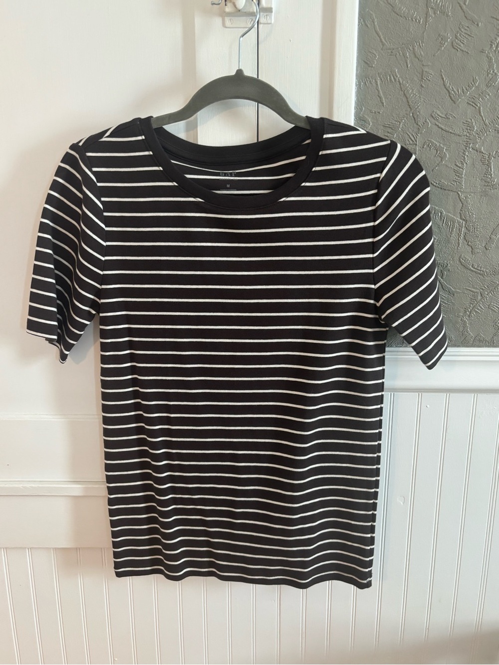 GAP Brown & White Striped Short Sleeve Modern Tee